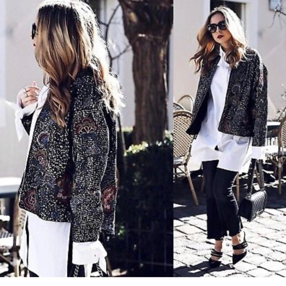 ZARA EMBROIDERED and SEQUINNED JACKET - Picture 7 of 8
